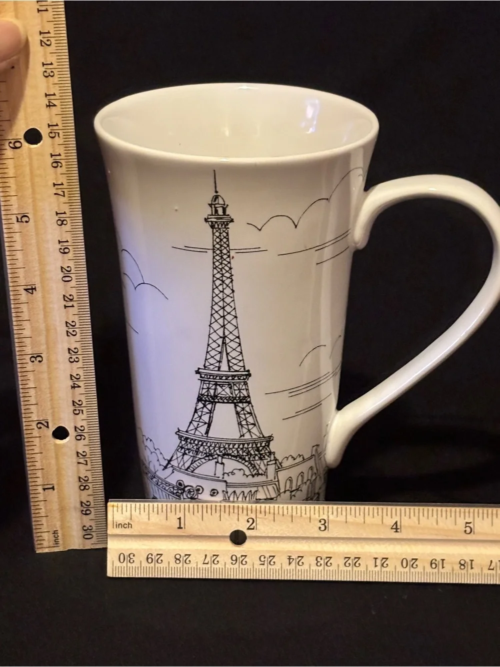 222 Fifth City Scenes Black and White Large Ceramic Mug